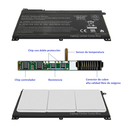 BATERIA HP 14-AX000 13-U000 M3-U000 ON03XL BI03XL 3 CELDAS | HOMOLOGADA