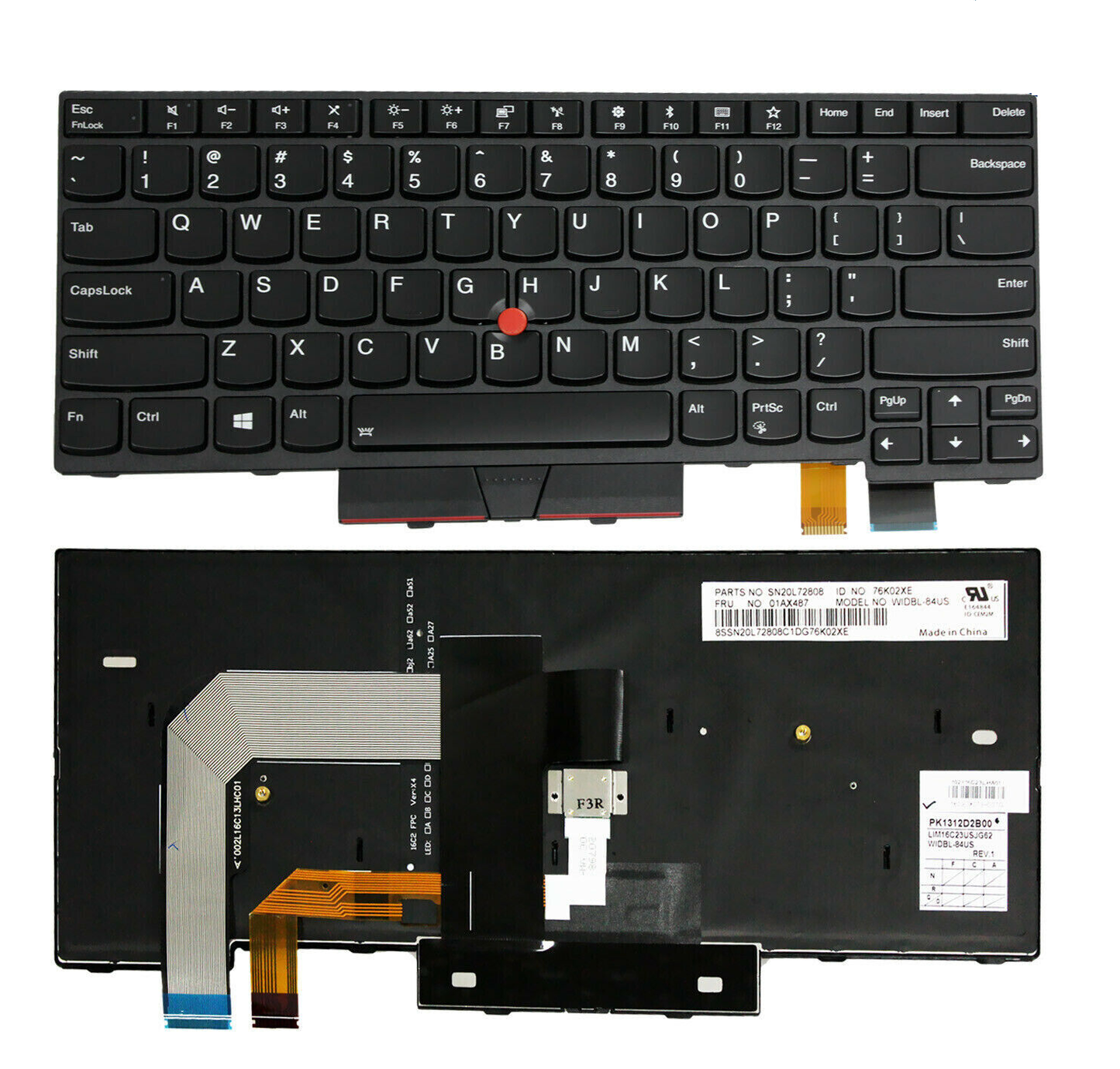 TECLADO LENOVO IBM THINKPAD T470 T480 A485 01HX459 01HX499 01HX419 NEGRO CON PUNTERO