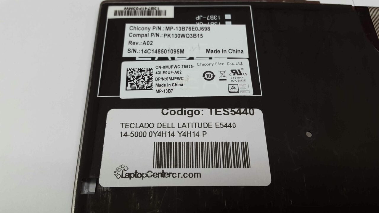TECLADO DELL LATITUDE E5440 14-5000 0Y4H14 Y4H14 PK130WQ2A00 CON PUNTERO