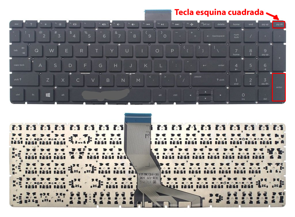 TECLADO HP COMPAQ FLEX LARGO 15-BS000 15-AE000 15-AS000 15-AH000 15-BC000 15-BW000 15 Z-EF2000 15-DY 15T-DY SIN FRAME CON NUMERICO