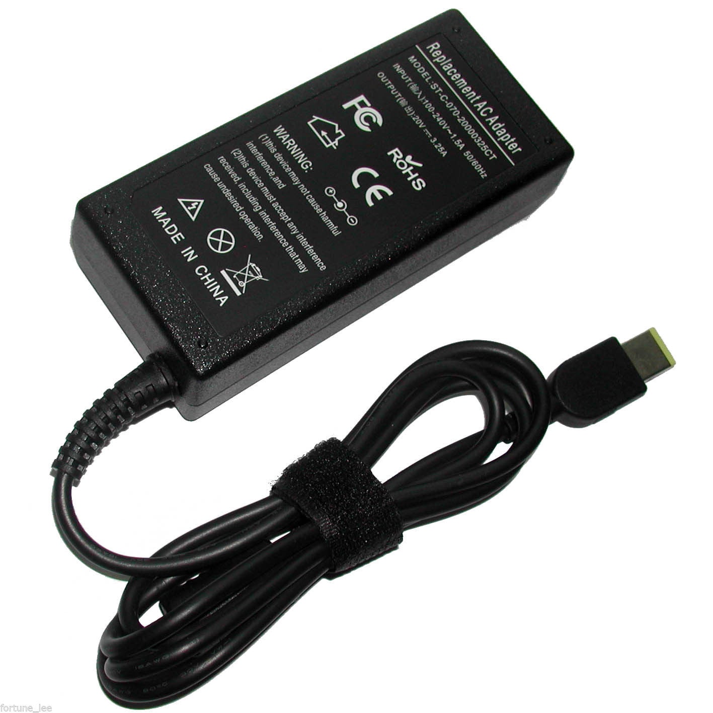 CARGADOR IBM LENOVO GENERICO 90W / 20V / 4.5A / CONECTOR RECTANGULAR PUNTA AMARILLA