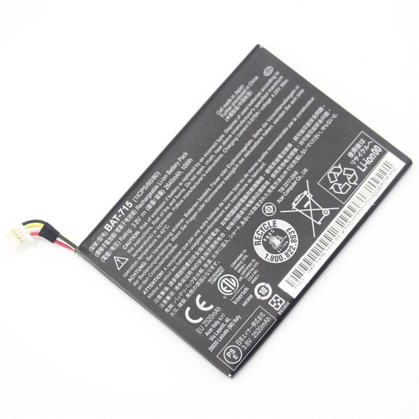 BATERIA PARA TABLETA ACER ICONIA B1-710 NUEVA ORIGINAL 3.8V 2640MAH BAT-715 (1ICP5/60/80)