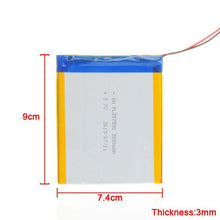 BATERIA PARA TABLETS DE 7" Y 10" / 3.7V / 2800MAH / 7MM X 9.5MM O 7.5MM X 9.5MM