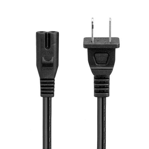 CABLE ENERGIA AC DE 2 PINES PARA CARGADORES TV ELECTRODOMESTICOS