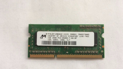 MEMORIA RAM USADA 1GB DDR3 PC3-8500 / PC3-1066 / PC3/LAPTOP