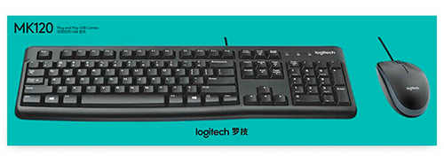 KIT LOGITECH TECLADO Y MOUSE USB MK120