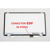 PANTALLA 14.0 LED SLIM P/LAPTOP TOP BRACKET CONECTOR EDP 30 PINES ABAJO DERECHA 1366x768 ** ¡NOTA: SE VENDE SOLO INSTALADA EN NUESTRO TALLER! **