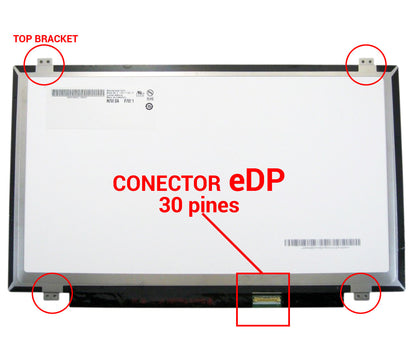 PANTALLA 14.0" HD LED SLIM  TOP BRACKET 30 PINES |  P/LAPTOP