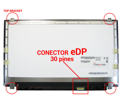 PANTALLA 15.6" HD LED SLIM 30 PINES | TOP BRACKETS  | P/LAPTOP