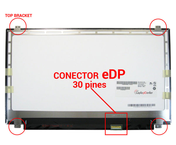 PANTALLA 15.6" HD LED SLIM 30 PINES | TOP BRACKETS  | P/LAPTOP