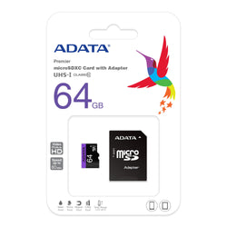 MEMORIA MICROSD 64GB CLASE 10 ADATA AUSDX64GUICL10-RA1