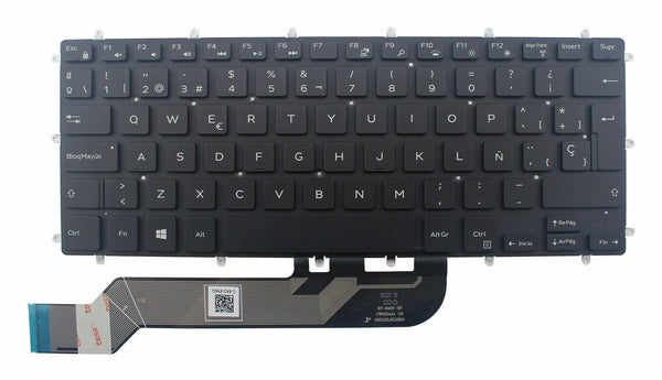 TECLADO DELL 13-5368 13-5378 13-5578 14-7466 14-7467 15-5568 15-5578 NEGRO ESPANOL REMACHADO SIN FRAME