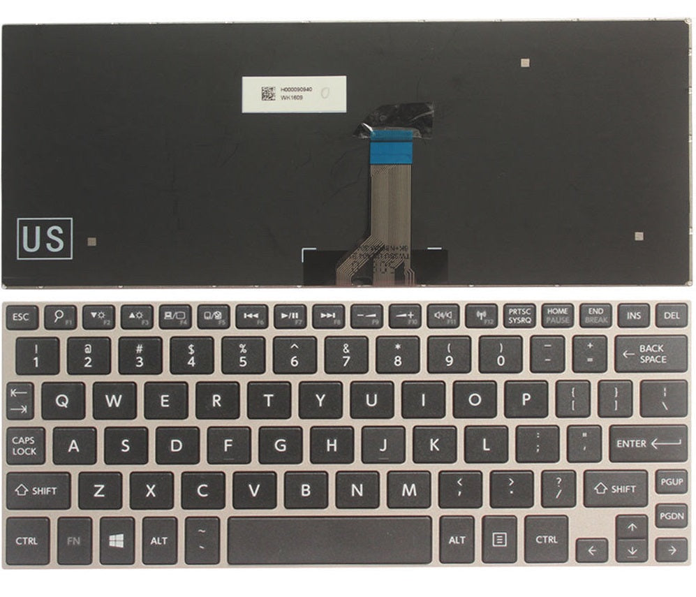 TECLADO TOSHIBA  NB10 NB10-A NB10T-A NEGRO CON FRAME PLATEADO