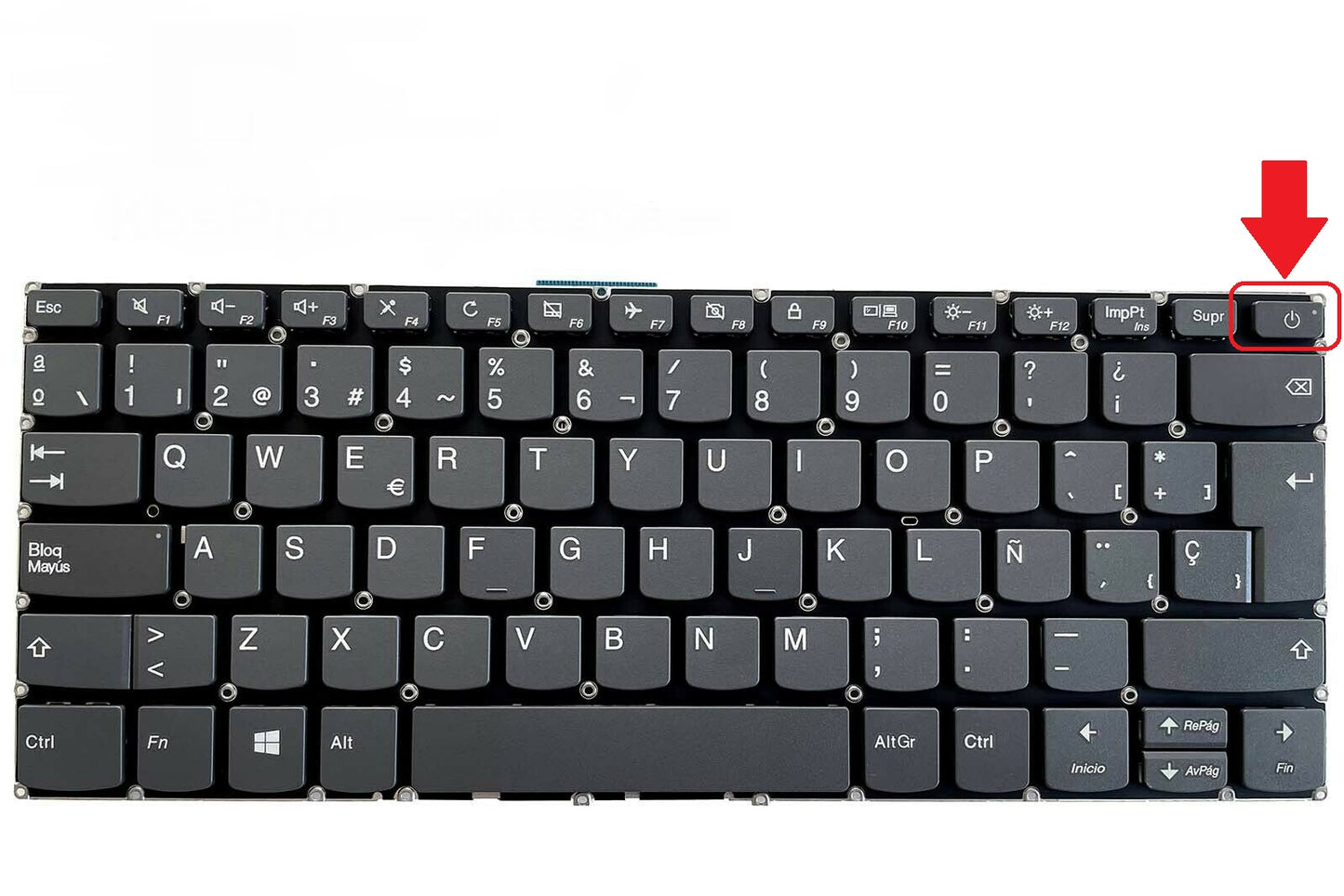 TECLADO LENOVO IDEAPAD S145-14API S145-14AST S145-14IGM | SIN FRAME | BOTON DE ENCENDIDO