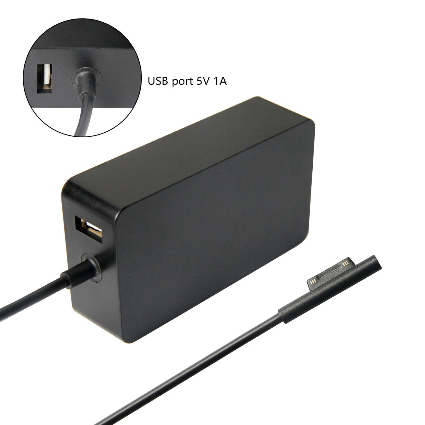 CARGADOR MICROSOFT SURFACE PRO 3 / PRO 4 / 1706 / 1625 / LW-SF-65W / 60W / 5W (USB 2.0 ADICIONAL) / 15V 4.0A / 5V 1A |