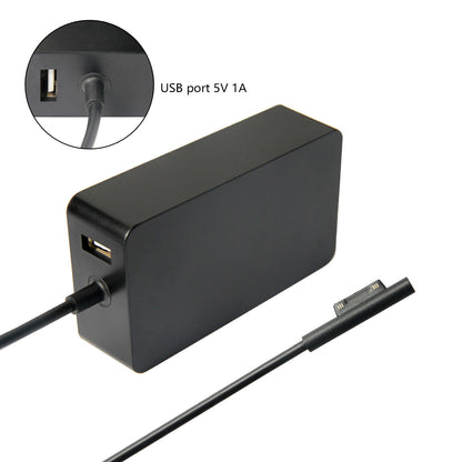 CARGADOR MICROSOFT SURFACE PRO 3 / PRO 4 / 1706 / 1625 / LW-SF-65W / 60W / 5W (USB 2.0 ADICIONAL) / 15V 4.0A / 5V 1A |