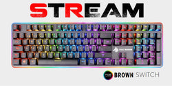 TECLADO EAGLE WARRIOR MECANICO STREAM KMTL82U0001C